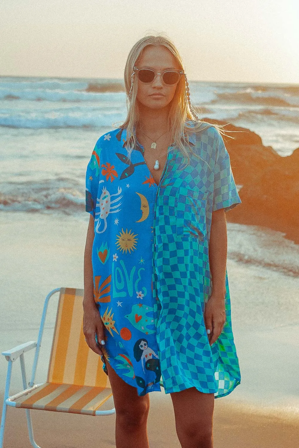 Love Peace Art Shirt Dress