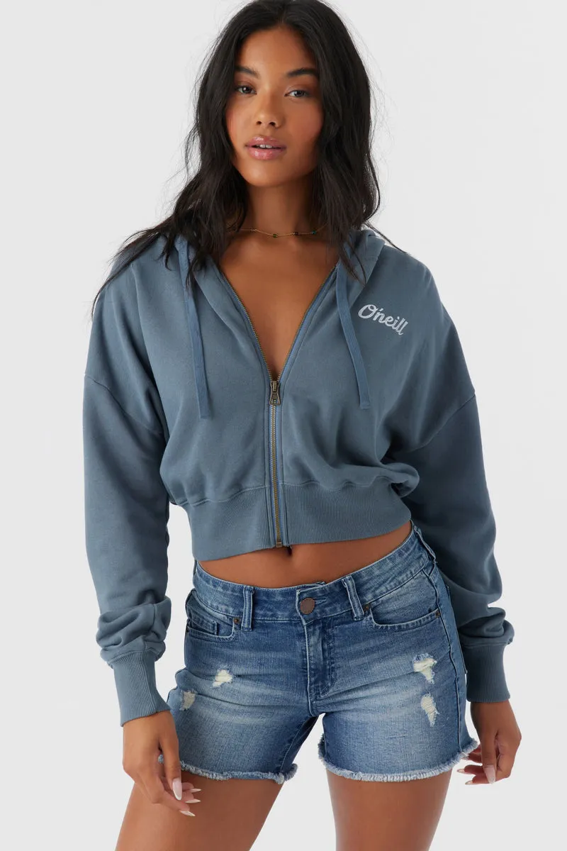 O`Neill DARCIE ZIP FLEECE HOODY JACKET - WASHED SLATE