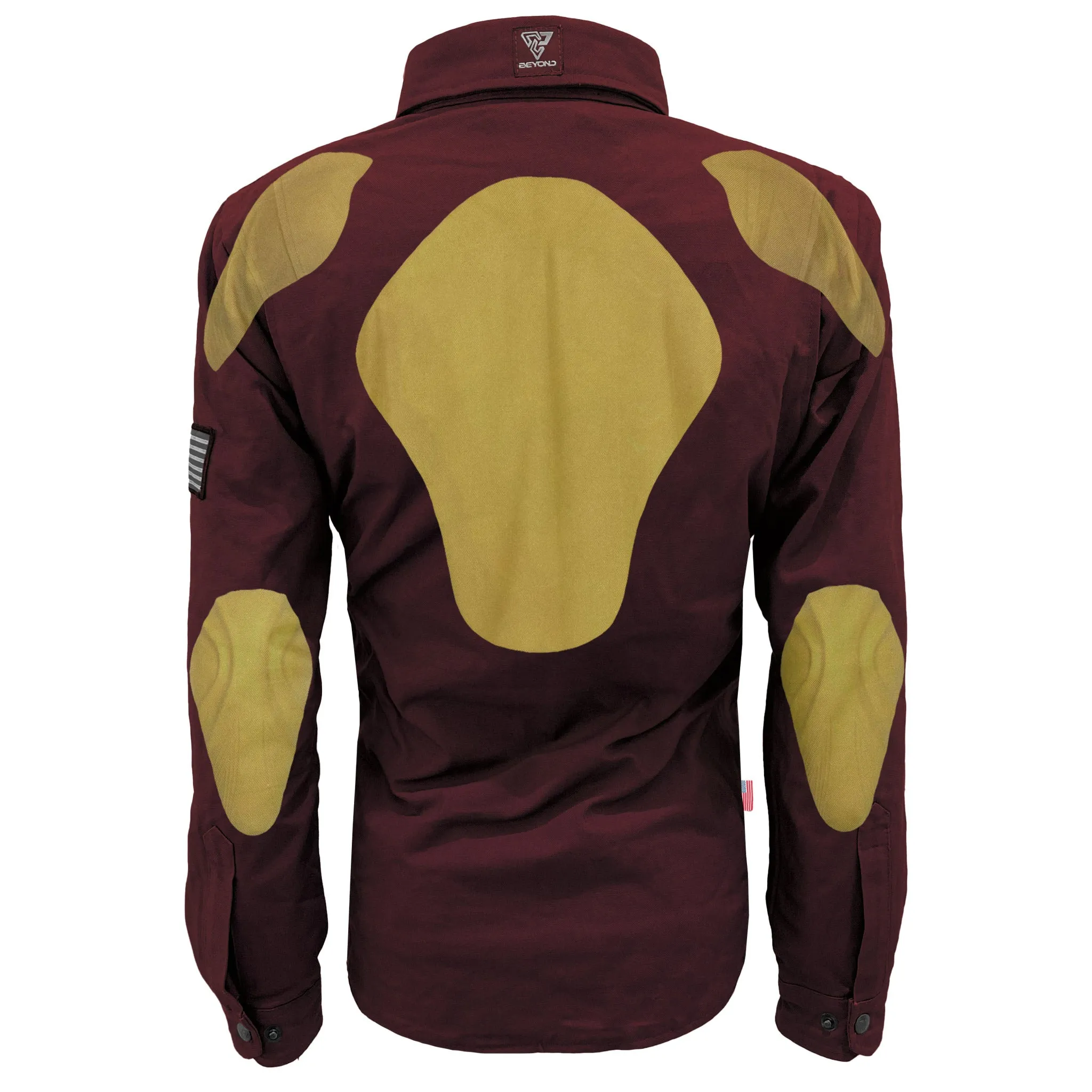 Protective Canvas Jacket for Women - Red Maroon with Pads